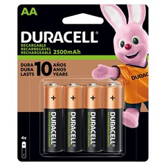 Pilha Pequena Aa 1,5v Alcalina Com 4 Unidades Mn1500b4 Duracell
