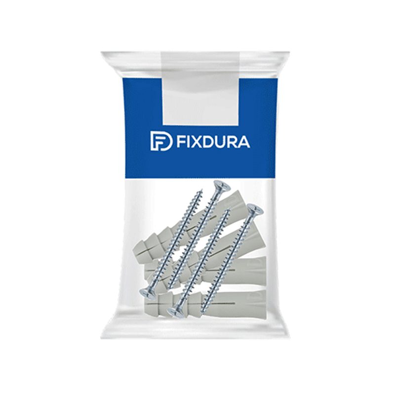 Bucha D 10 Com Parafuso Cabeça Chata Com 4 Peças 600870 Fixdura