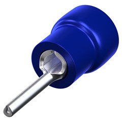 Terminal Pino Isolado Curto 1,5 A 2,5mm2 Azul Com 100 Unidades 93078 Mec-Tronic