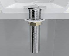 Válvula de Escoamento Em Latão Cromado Para Lavatório E Cuba 7/8