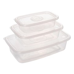 Conjunto 3 Potes Pop Retangular 5946 Plasútil