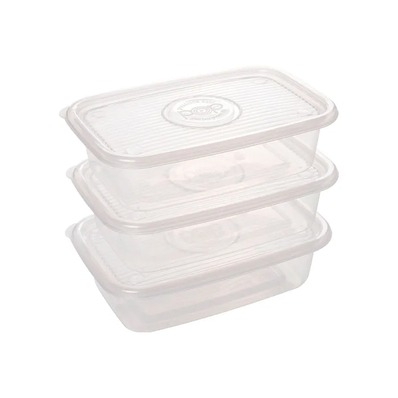 Conjunto 3 Potes Pop Retangular 1,2l 5960 Plasútil