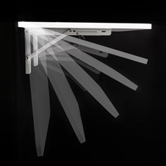 Mesa Dobrável Em Mdp 100x41cm 15mm C/Suporte E Kit Fixação Branca 9786 Bemfixa