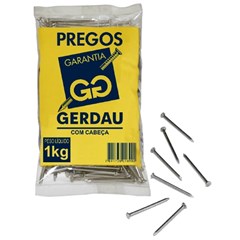 Prego Polido C/Cabeça 1.1/2x13 (38x2,45mm) 1kg Gerdau