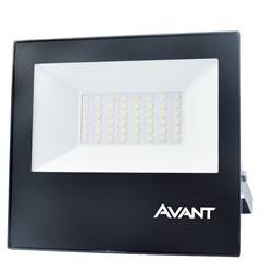 Refletor Led Slim Luz Verde 50w Bivolt Preto Avant