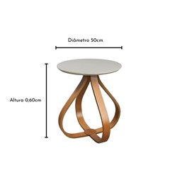 Mesa Lateral Bella 0,50 X 0,50 X 0,60cm Luka Decor