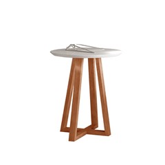 Mesa Lateral Luna 0,58 X 0,58 X 0,70cm Luka Decor