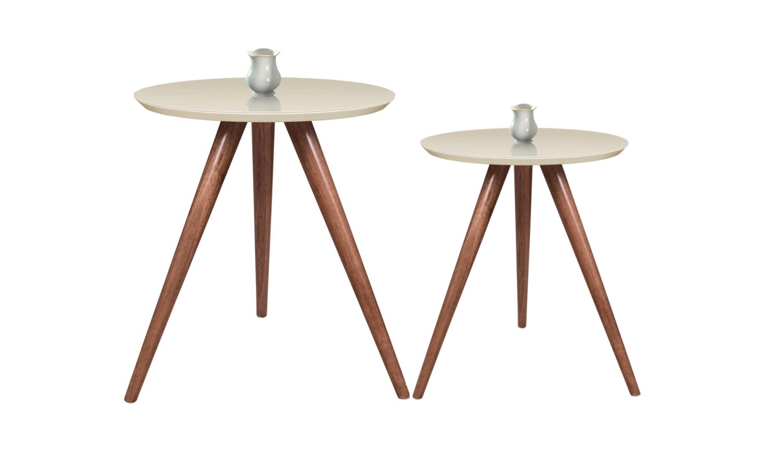 Mesa de Canto Tripé 0,58 X 0,58 X 0,50/0,60/0,70cm Luka Decor
