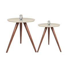 Mesa de Canto Tripé 0,58 X 0,58 X 0,50/0,60/0,70cm Luka Decor