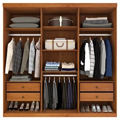 Guarda-Roupa Com Pés 6 Portas Suécia (C.0,46 X L.2,18 X A.2,23m) Cinamomo/Off White Tcil