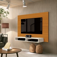 Painel Para Tv Fox New Cedro/Off White (Alt.86 X Larg.120 X Prof.22cm) 778167 Edn Móveis