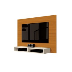 Painel Para Tv Fox New Cedro/Off White (Alt.86 X Larg.120 X Prof.22cm) 778167 Edn Móveis