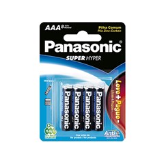 Pilha Palito Aaa 1,5v Zinco/Manganês Com 8 Unidades R03ual/L8p6 Panasonic