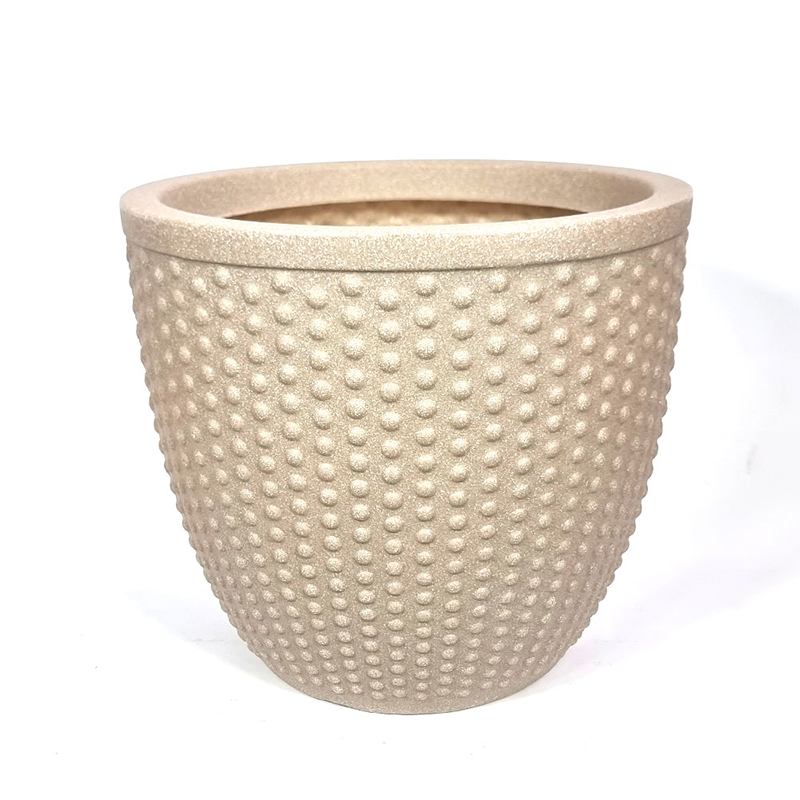 Vaso Decorativo Para Plantas 10,5l (25 X 27,5 X 18,5cm) Pérola Calcário Pep1-Ca Vouga Decor