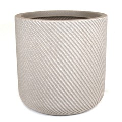 Vaso Decorativo Para Plantas 19l (29 X 29 X 22cm) Vite Cilindro Calcário Vcp1-Ca Vouga Decor