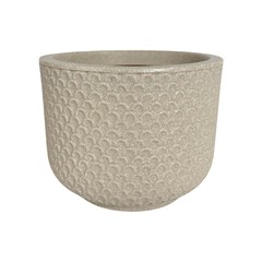 Vaso Decorativo Para Plantas 3,6l (15 X 18,5 X 12,5m) Beta Mini Calcário Vbpm-Ca Vouga Decor