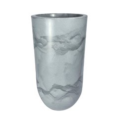 Vaso Decorativo Para Plantas 30l (55,5 X 30,5 X 18cm) Sintra Branco Carrara Slp1-Bc Vouga Decor