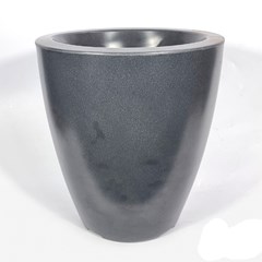Vaso Decorativo Para Plantas 5l (22 X 20 X 12,5cm) Coimbra Chumbo Cop0-Ch Vouga Decor