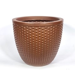 Vaso Decorativo Para Plantas 10,5l (25 X 27,5 X 18,5cm) Pérola Ferrugem Pep1-Fe Vouga Decor