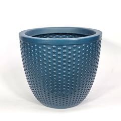 Vaso Decorativo Para Plantas 10,5l (25 X 27,5 X 18,5cm) Pérola Azul Turquesa Pep1-At Vouga Decor