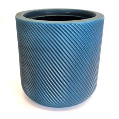 Vaso Decorativo Para Plantas 18,5l (24 X 24 X 18,5cm) Vite Cilindro Azul Turquesa Vcp0-At Vouga Decor