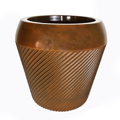 Vaso Decorativo Para Plantas 8,7l (25 X 23 X 17cm) Vite Majestic Ferrugem Mvp0-Fe Vouga Decor