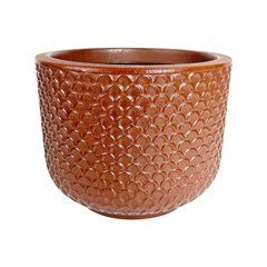 Vaso Decorativo Para Plantas 3,6l (15 X 18,5 X 12,5m) Beta Mini Ferrugem Vbpm-Fe Vouga Decor