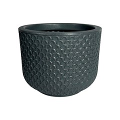 Vaso Decorativo Para Plantas 3,6l (15 X 18,5 X 12,5m) Beta Mini Chumbo Vbpm-Ca Vouga Decor