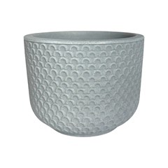 Vaso Decorativo Para Plantas 3,6l (15 X 18,5 X 12,5m) Beta Mini Branco Carrara Vbpm-Ca Vouga Decor
