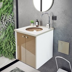 Gabinete Para Banheiro Cris Fênix Marmo 42cm 1012-0 Crismetal