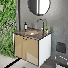 Gabinete Para Banheiro Cris Fênix Nero 60cm 1013 Crismetal