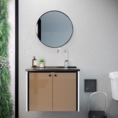 Gabinete Para Banheiro Cris Fênix Nero 60cm 1013 Crismetal