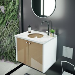 Gabinete Para Banheiro Cris Fênix Le Blanc 60cm 1014-6 Crismetal