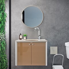 Gabinete Para Banheiro Cris Fênix Marmo 60cm 1015-4 Crismetal