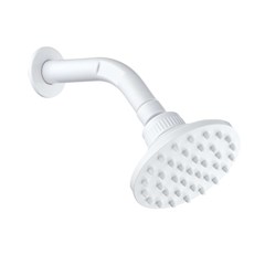 Chuveiro Em Abs Articulado Redondo Branco 10863 Sorte Metais