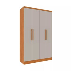 Guarda-Roupa 4 Portas Amsterdam  (C.0,46 X L.1,33 X A.2,17m) Cinamomo/Off White Tcil
