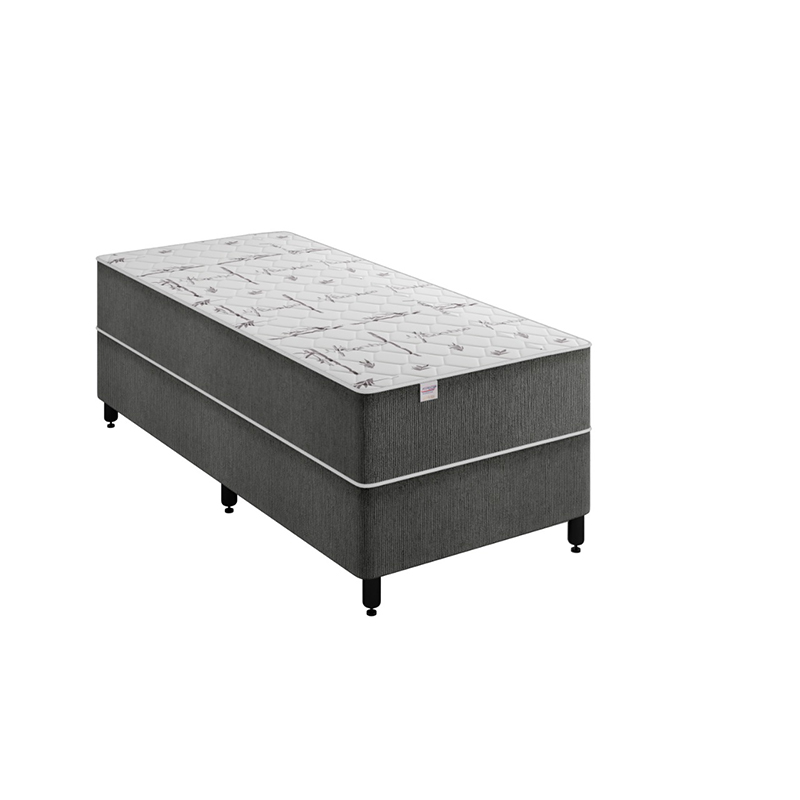 Conjugado Cama Box Solteiro Sevilha 88x188x54cm Preto Plumatex