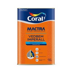 Impermeabilizante Acrílico Para Parede Vedbem Imperall Branco 18kg Mactra