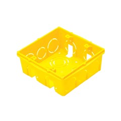 Caixa de Luz de Embutir Em Pvc Amarela 4x4