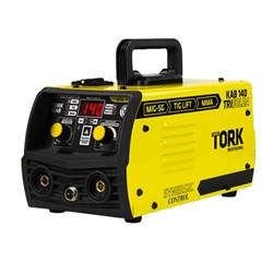 Combo Máquina Inversora Trisolda Kab 140 220v 3,8kg Com Garra Porta Eletrodo Tocha Mig 9 Escova E Roldanas Imets-6140-220v Tork