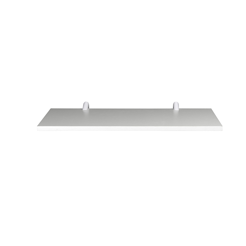 Prateleira Mdp Revestido Classic 15x45cm Branca Espessura 15mm Com Suporte Em Abs Pratefix