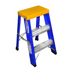Banco Escada Em Fibra de Vidro E Alumínio 3 Degraus (Patamar Incluído) Alt.Uso 0,60m Bafp-3 Wbertolo
