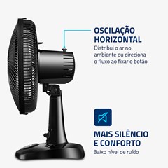 Ventilador Oscilante de Mesa Super Power 30cm Preto Vsp-30-B Mondial