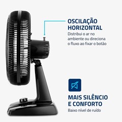Ventilador Oscilante de Mesa Turbo 40cm Preto Nvp-40-8p-B Mondial