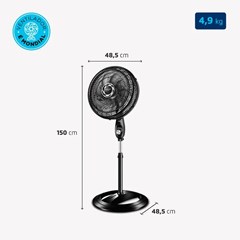 Ventilador Oscilante de Coluna Turbo 40cm Preto Nvt-40c-8p-B Mondial
