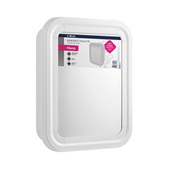 Armário Para Banheiro Sobrepor Com Espelho 30x37x9,5cm Branco Pr5055-2 Primafer