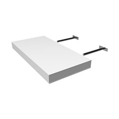 Prateleira Mdf Revestido Sofistic L.25 X C.40cm Branca Espessura 3,5m Com Suporte Invisível 105 Prat-Up