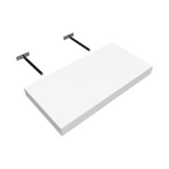 Prateleira Mdf Revestido Sofistic L.25 X C.40cm Branca Espessura 3,5m Com Suporte Invisível 105 Prat-Up