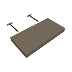 Prateleira Mdf Revestido Sofistic L.25 X C.40cm Gianduia Espessura 3,5m Com Suporte Invisível 111 Prat-Up