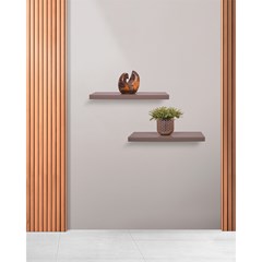 Prateleira Mdf Revestido Sofistic L.25 X C.60cm Gianduia Espessura 3,5m Com Suporte Invisível 112 Prat-Up